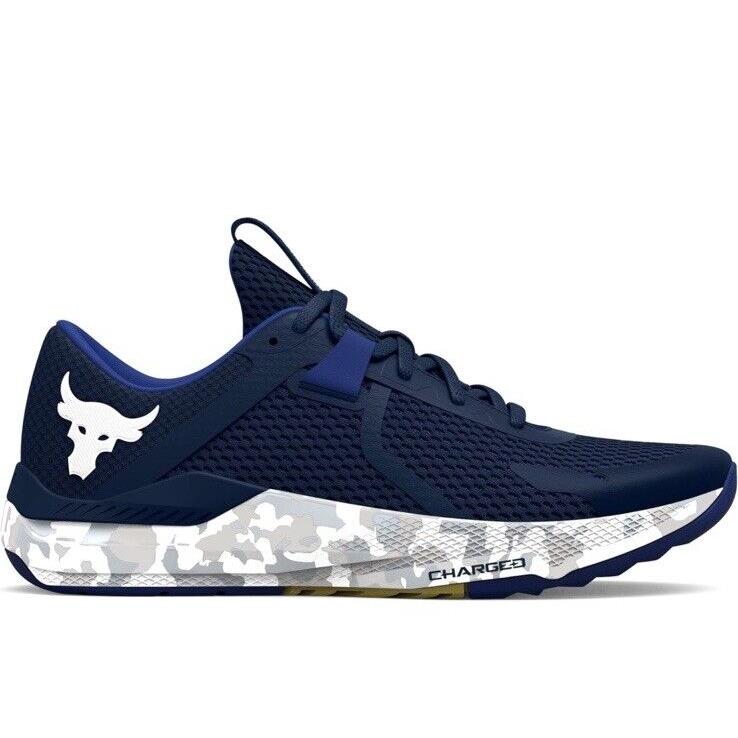 Under Armour Men s Project Rock Bsr 2 Marble Blue/white Athletic Shoes 3025767 - Navy/White/Marble Sole, Manufacturer: Navy/White