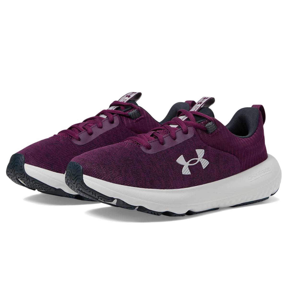 Woman`s Sneakers Athletic Shoes Under Armour Charged Revitalize Purple Gemini/White Clay/Gray Matter