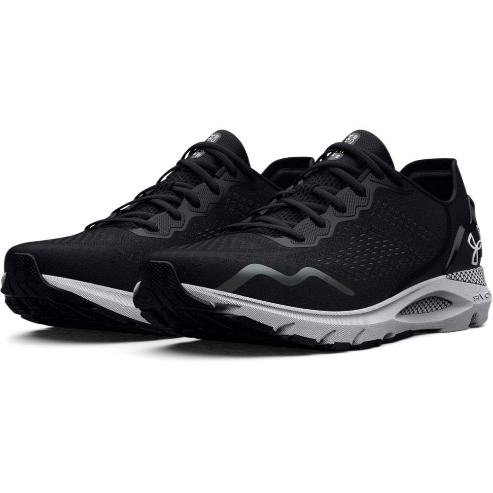 Under Armour 3026121 Men`s UA Hovr Sonic 6 Training Running Athletic Shoes Black/White