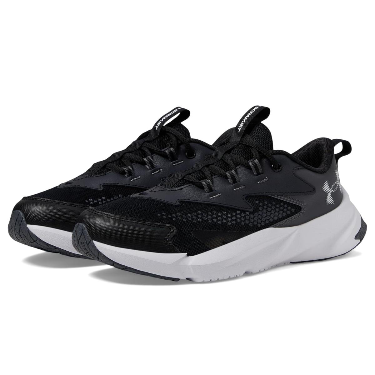 Boy`s Shoes Under Armour Kids Grade School Scramjet 6 Big Kid Black/Castlerock/White