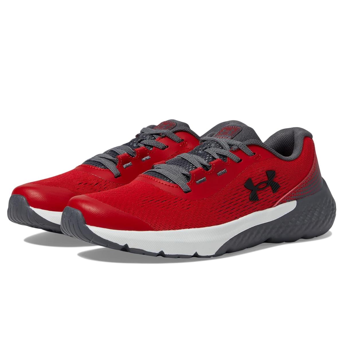 Boy`s Shoes Under Armour Kids Pre School Rogue 3 Alternate Lace Little Kid Red/Castlerock/Black