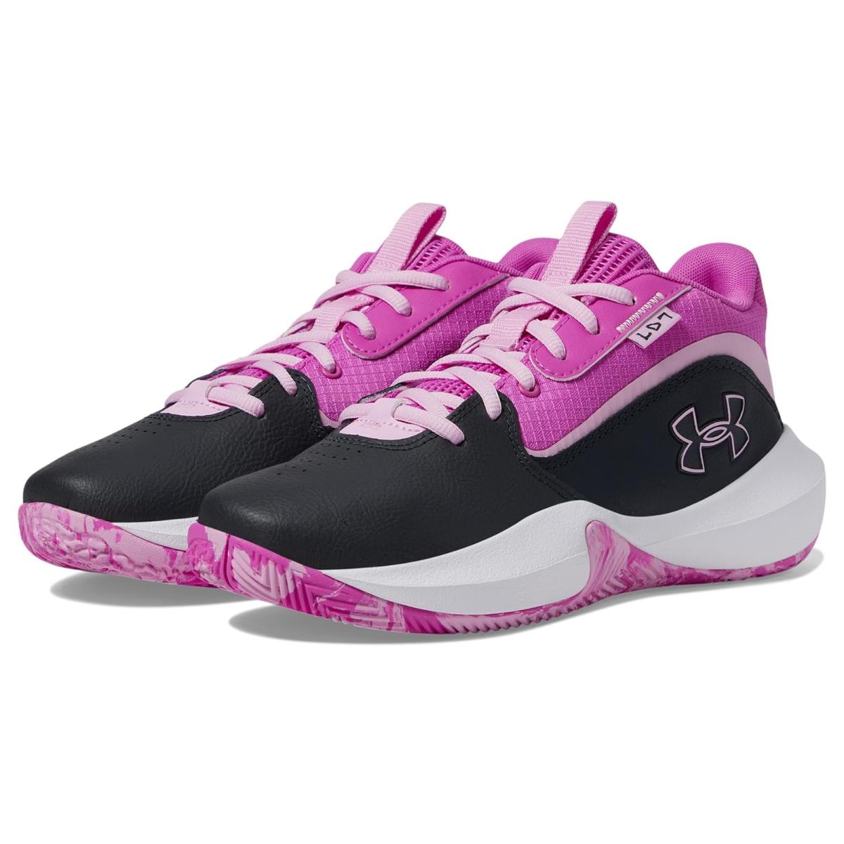 Children Unisex Shoes Under Armour Kids Grade School Lockdown 7 Big Kid Anthracite/Vivid Magenta/Stellar Pink