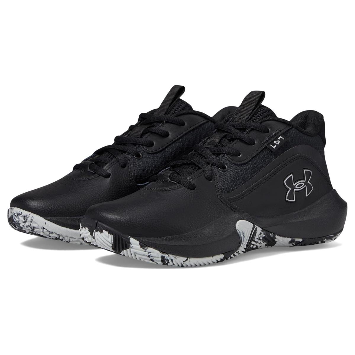 Children Unisex Shoes Under Armour Kids Grade School Lockdown 7 Big Kid Black/Black/Metallic Silver