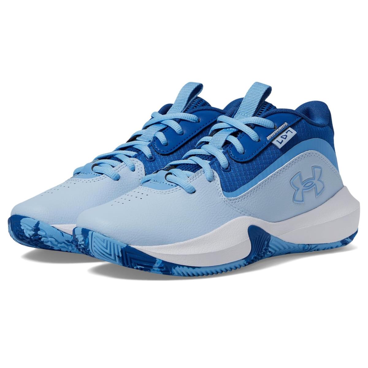 Children Unisex Shoes Under Armour Kids Grade School Lockdown 7 Big Kid Nimbus Blue/Tech Blue/Horizon Blue