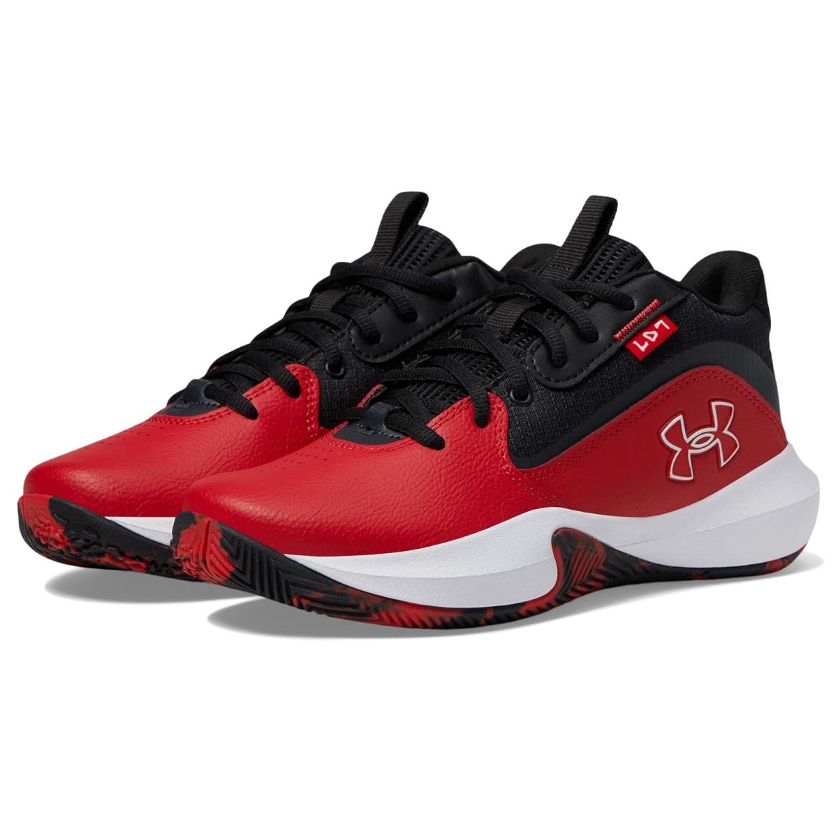 Children Unisex Shoes Under Armour Kids Grade School Lockdown 7 Big Kid Red/Black/White