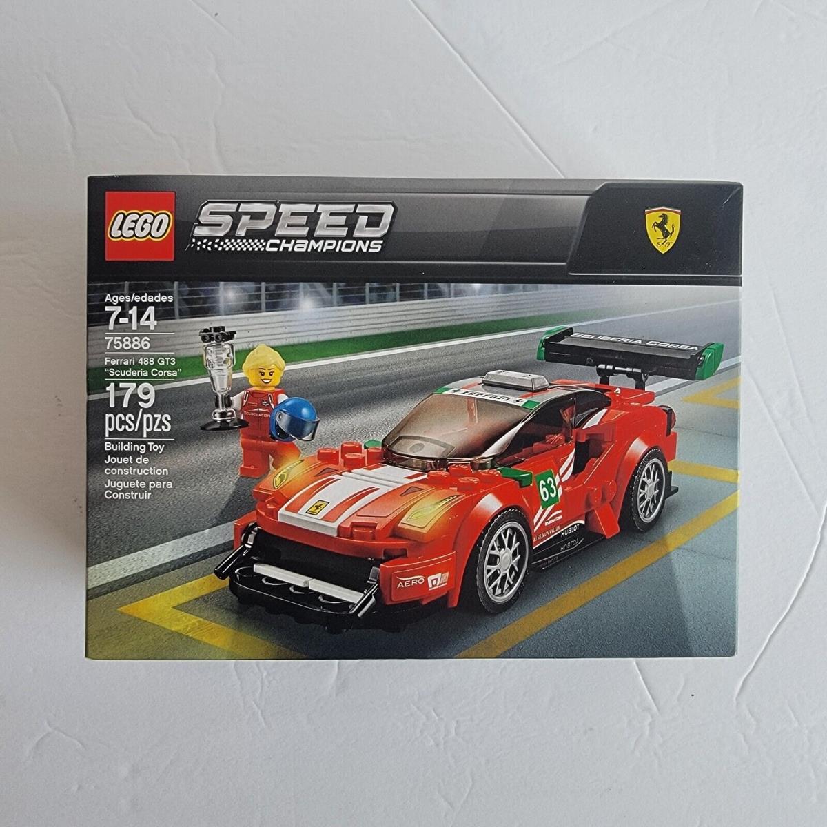 75886 Ferrari 488 Scuderia Corsa GT3 Race Car Lego Legos Set Speed Champions