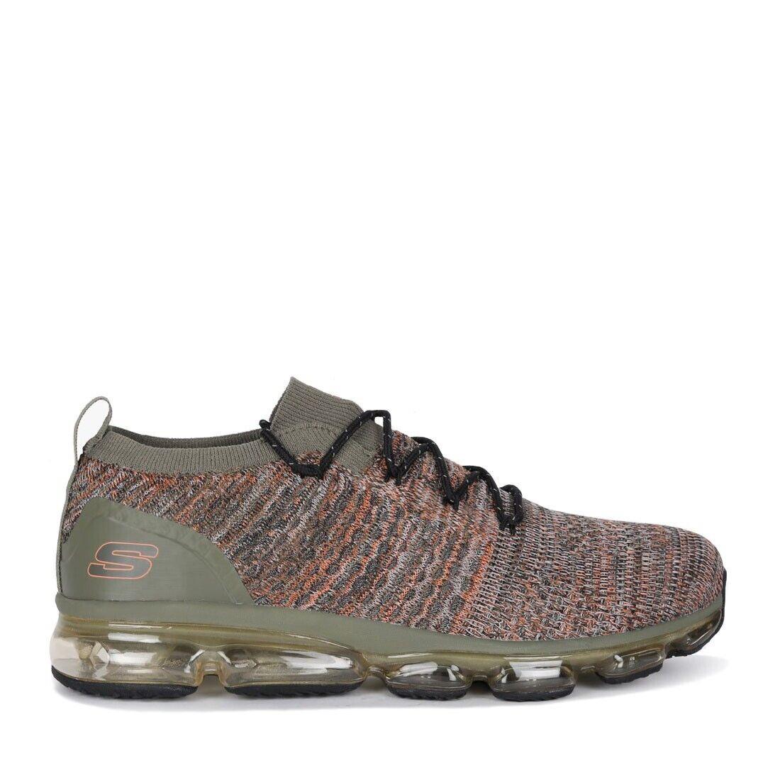 Skechers Men`s Skech Air Atlas in Olive Multi Men Shoe Medium - Green