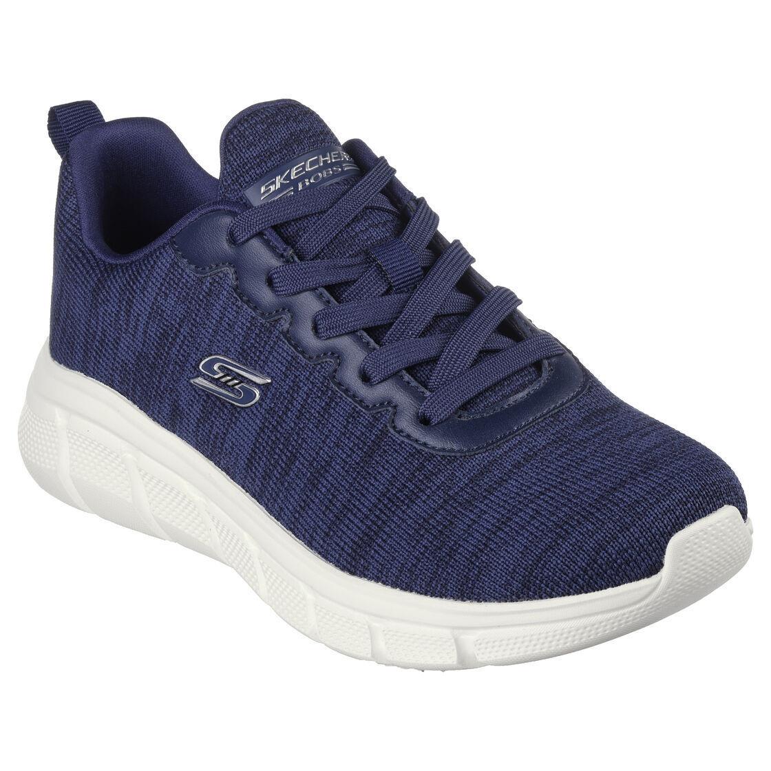 Wide Fit Woman Skechers Bobs B Flex Encore Move Lace-up 117350 Color Navy - Blue