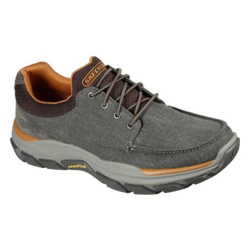 Skechers Men`s Relaxed Fit Goodyear Sole Memory Foam Shoes in Med X Wide 4E - Brown