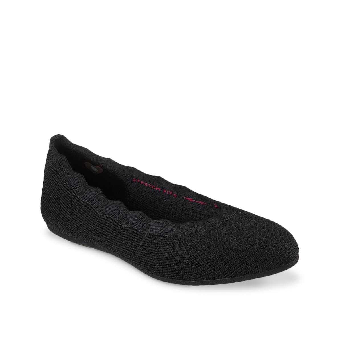 Woman`s Flats Skechers Cleo 2.0 Love Spell Flat - Black Knit