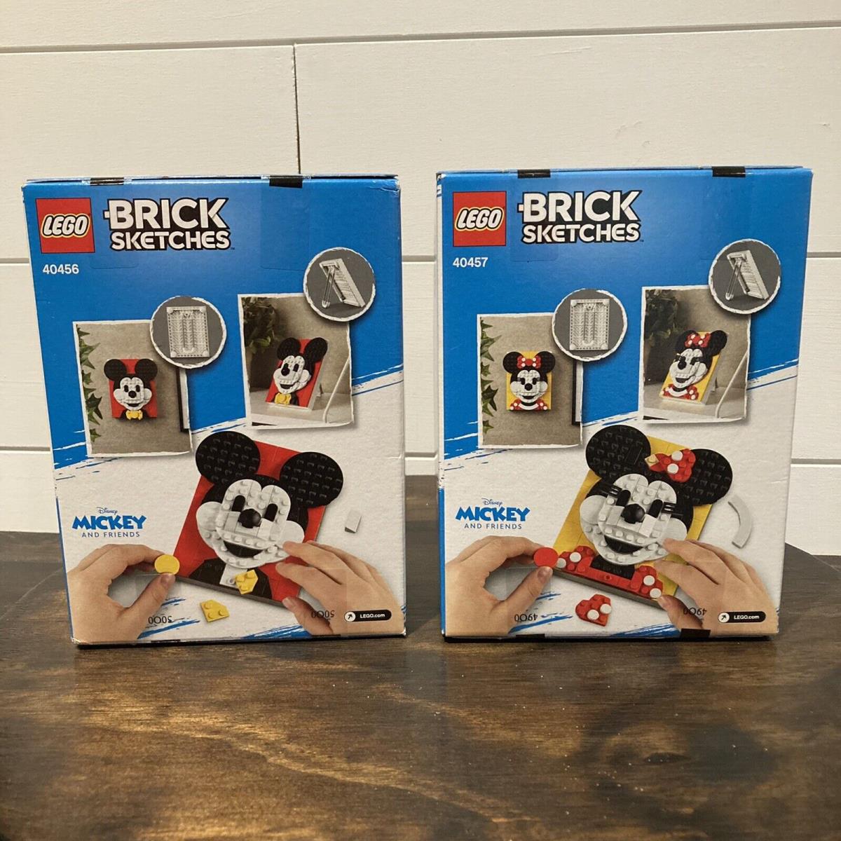 Lego 40456 40457 Brick Sketches Mickey and Minnie Mouse / Box
