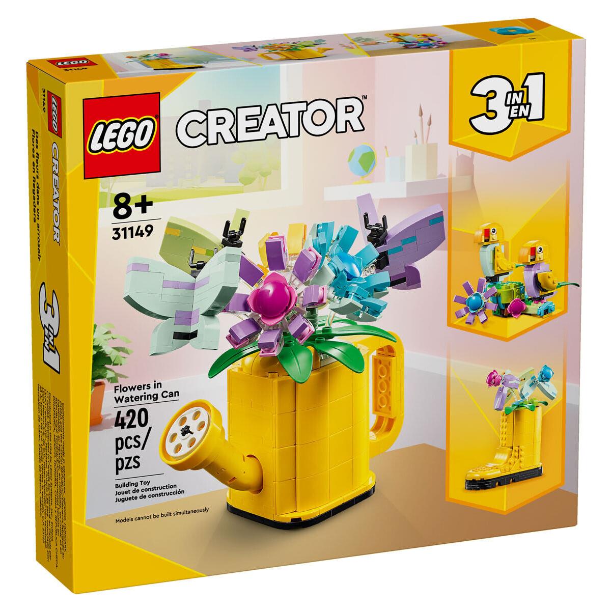 Lego Creator 3 in 1 Flowers in Watering Can 31149 Building Toy Set Gift