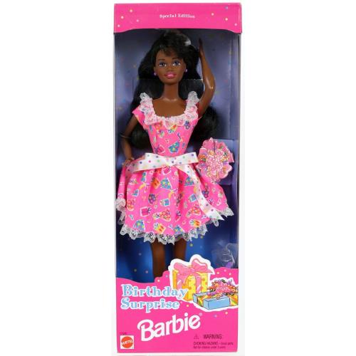 Birthday Surprise Black Barbie Doll Special Edition 17320 Nrfb 1996 by Mattel