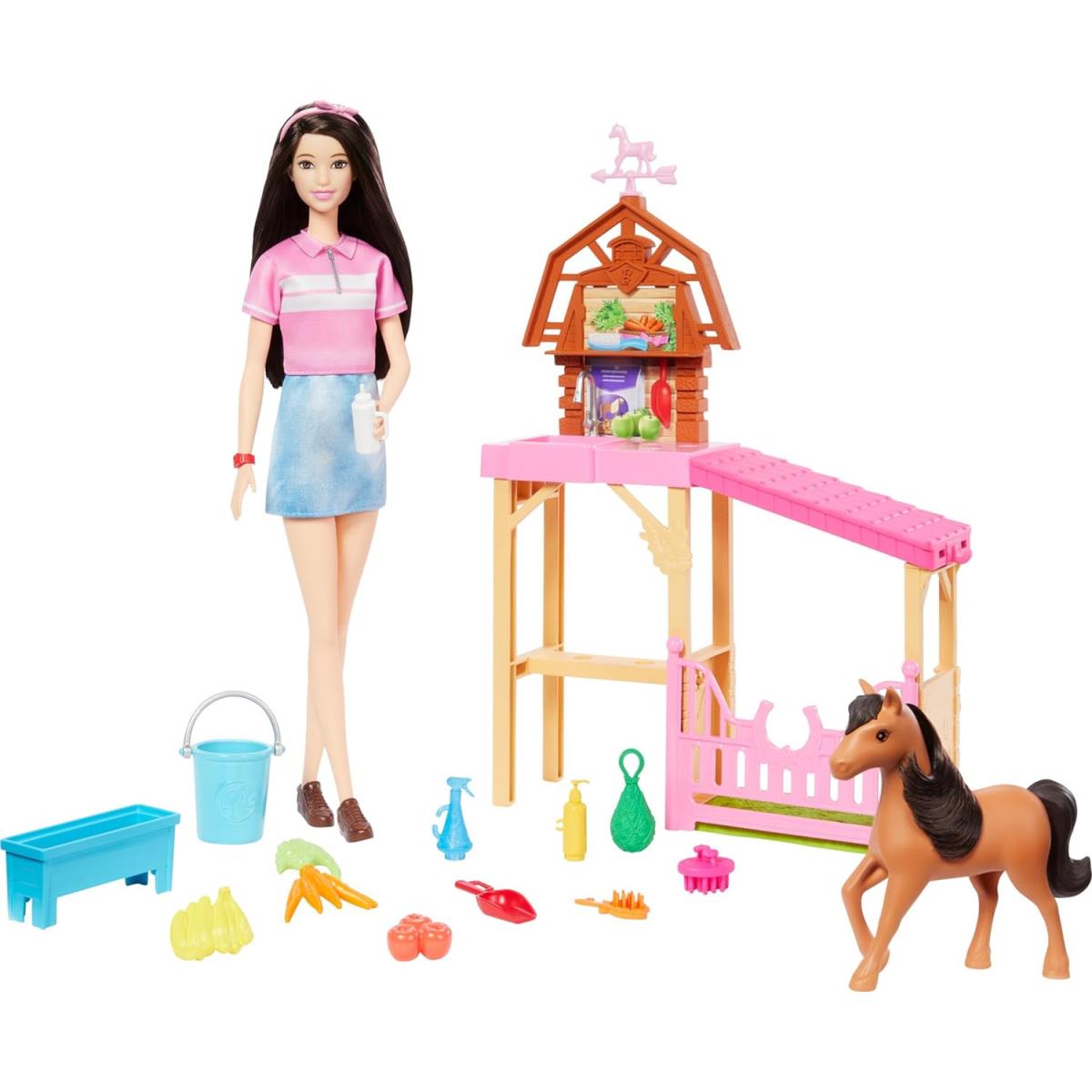 Barbie Mysteries The Great Horse Chase Stable Playset 10+ Accessories Gift