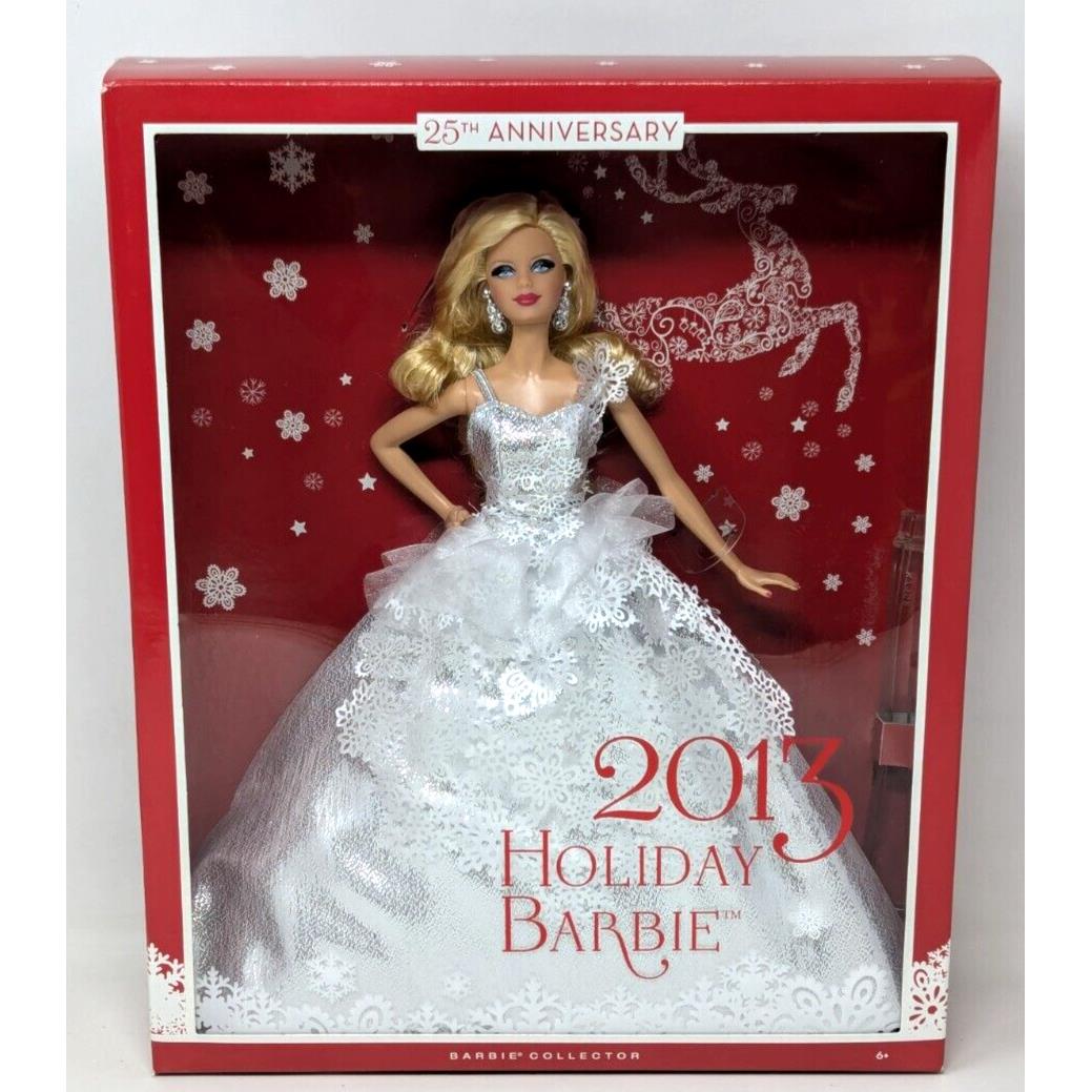 Vintage 2013 Mattel Holiday Barbie 25th Anniversary X8271 Doll Toy DM24