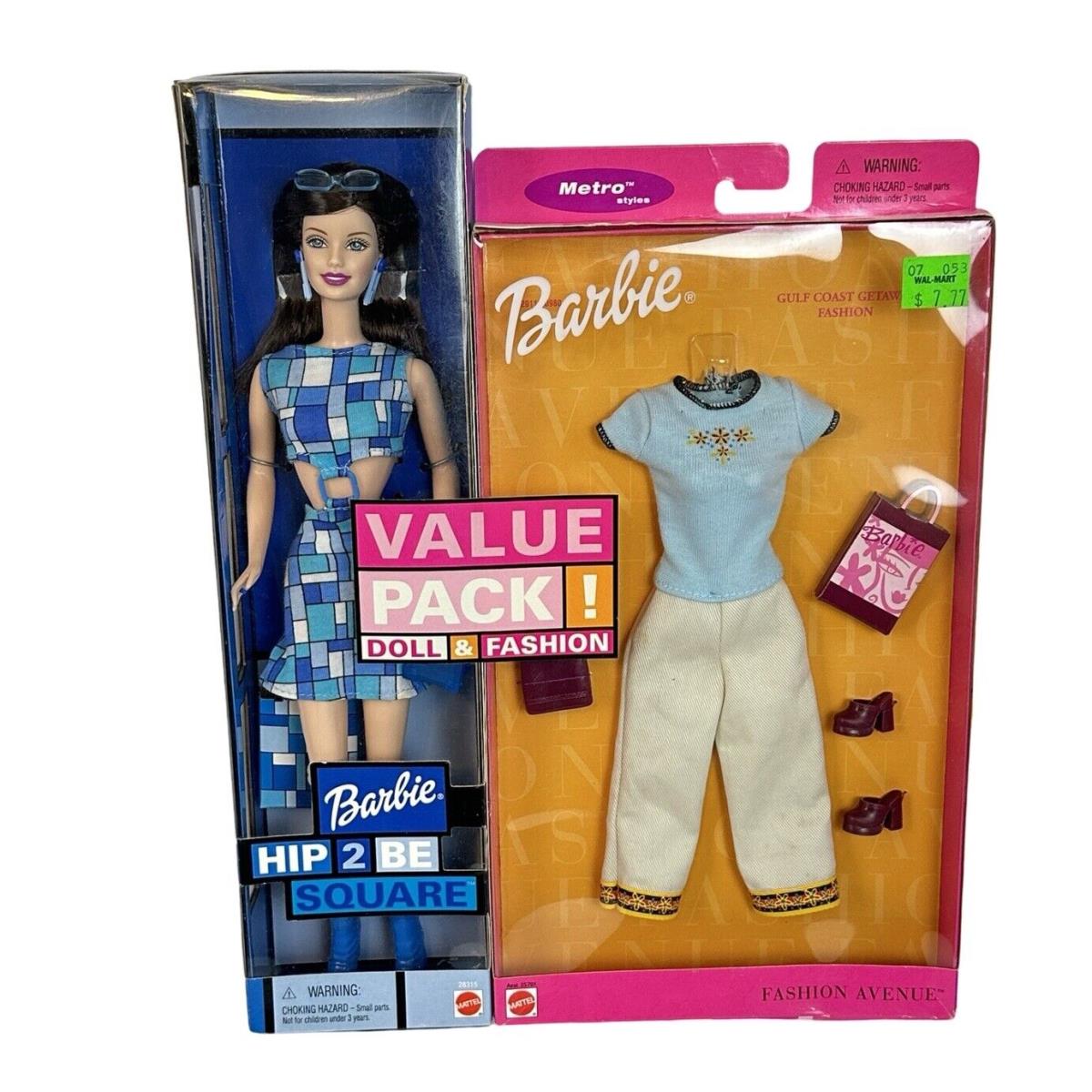 Hip 2 Be Square Barbie Doll Value Pack Blue Dress W/ Outfit 28315 25701