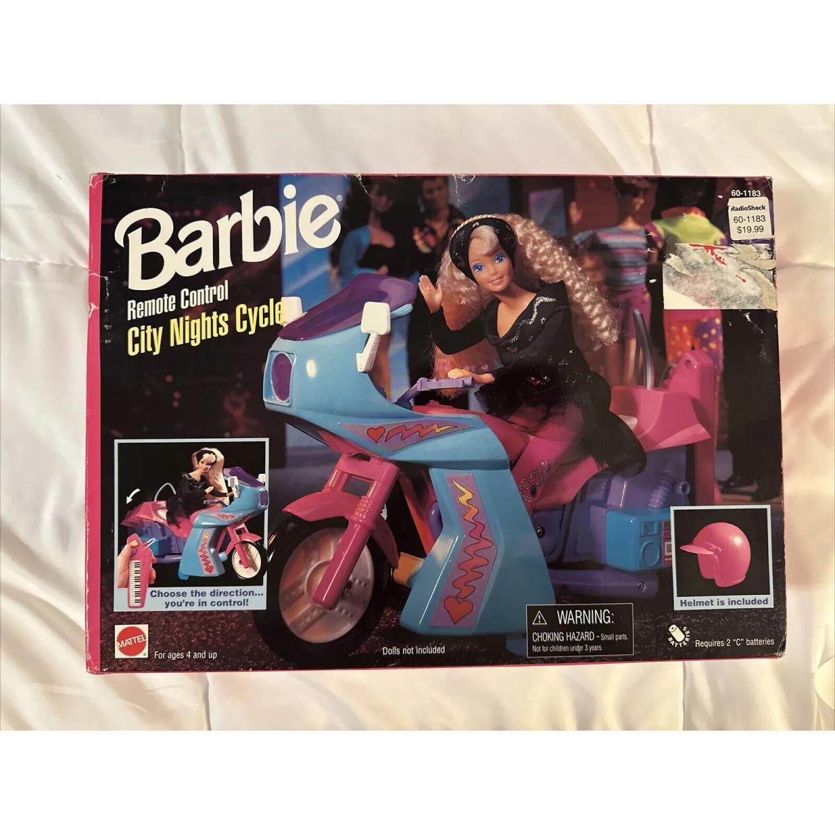 Barbie 1995 Remote Control City Nights Cycle Battery Operated Play Set 7005