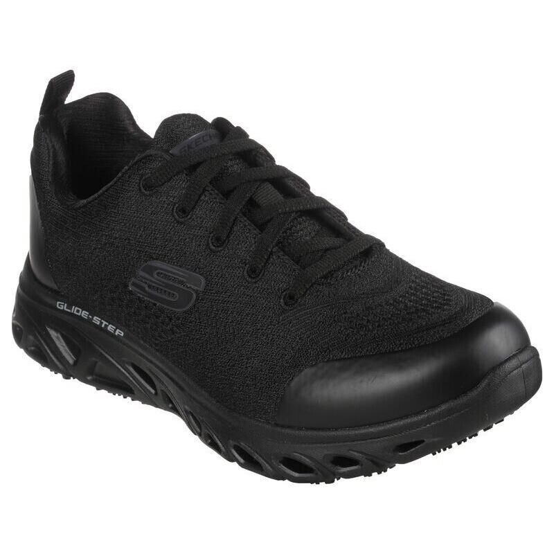 Women`s Work Glide Step SR Slip Resistant Sneakers Black 10 by Skechers
