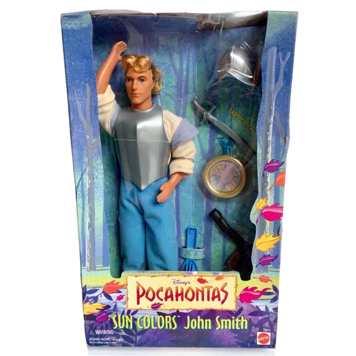 Disney Pocahontas Sun Colors Captain Smith Doll Vintage 1995 Mattel