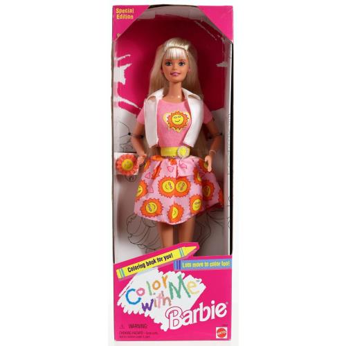 Color with Me Barbie Doll Special Edition 19047 Never Removed From Box 1997