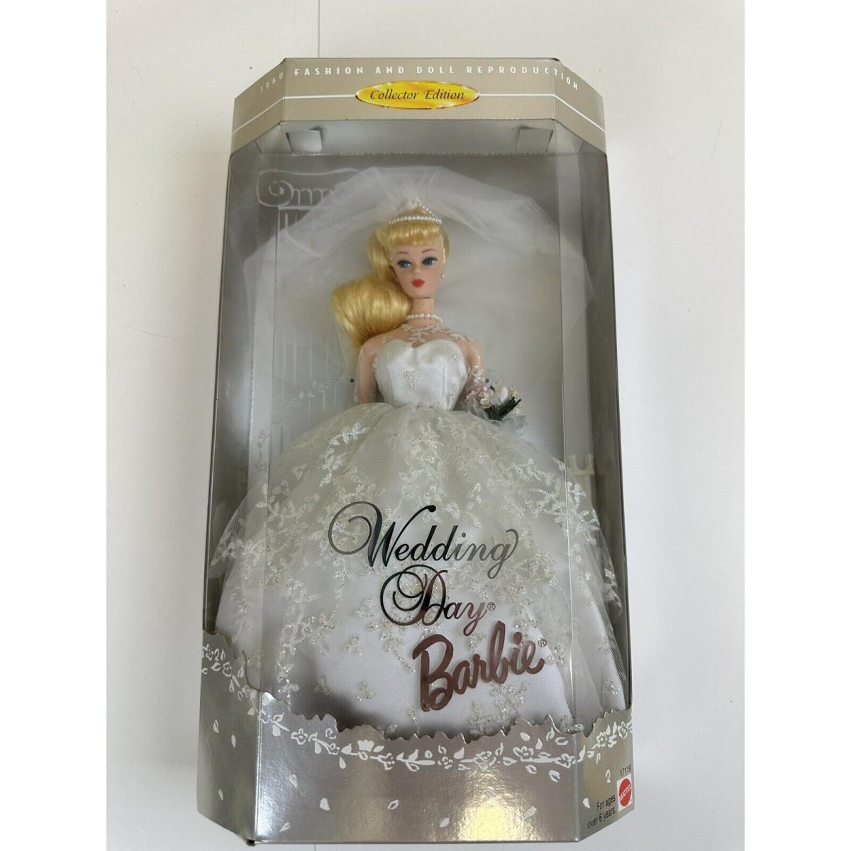 Vintage Barbie Wedding Day 1996 Blonde Mattel 1960s Reproduction Collector 17119