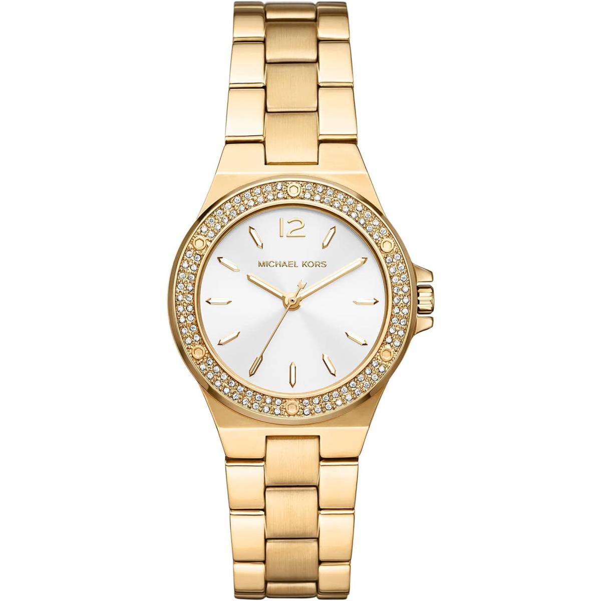 Michael Kors Lennox Women`s Watch Stainless Steel Watch For Women with Steel Gold 33Mm