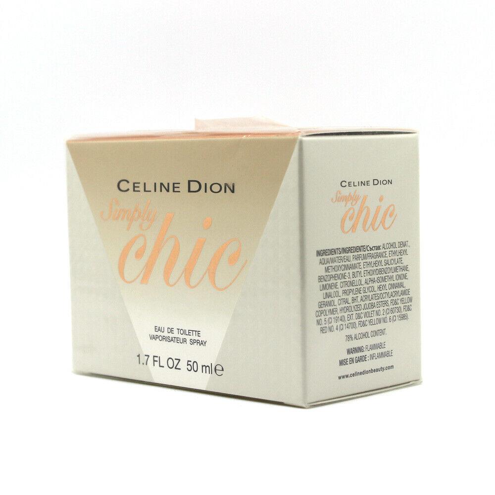 Simply Chic by Celine Dion 1.7 oz 50 ml Eau de Toilette Spray For Women