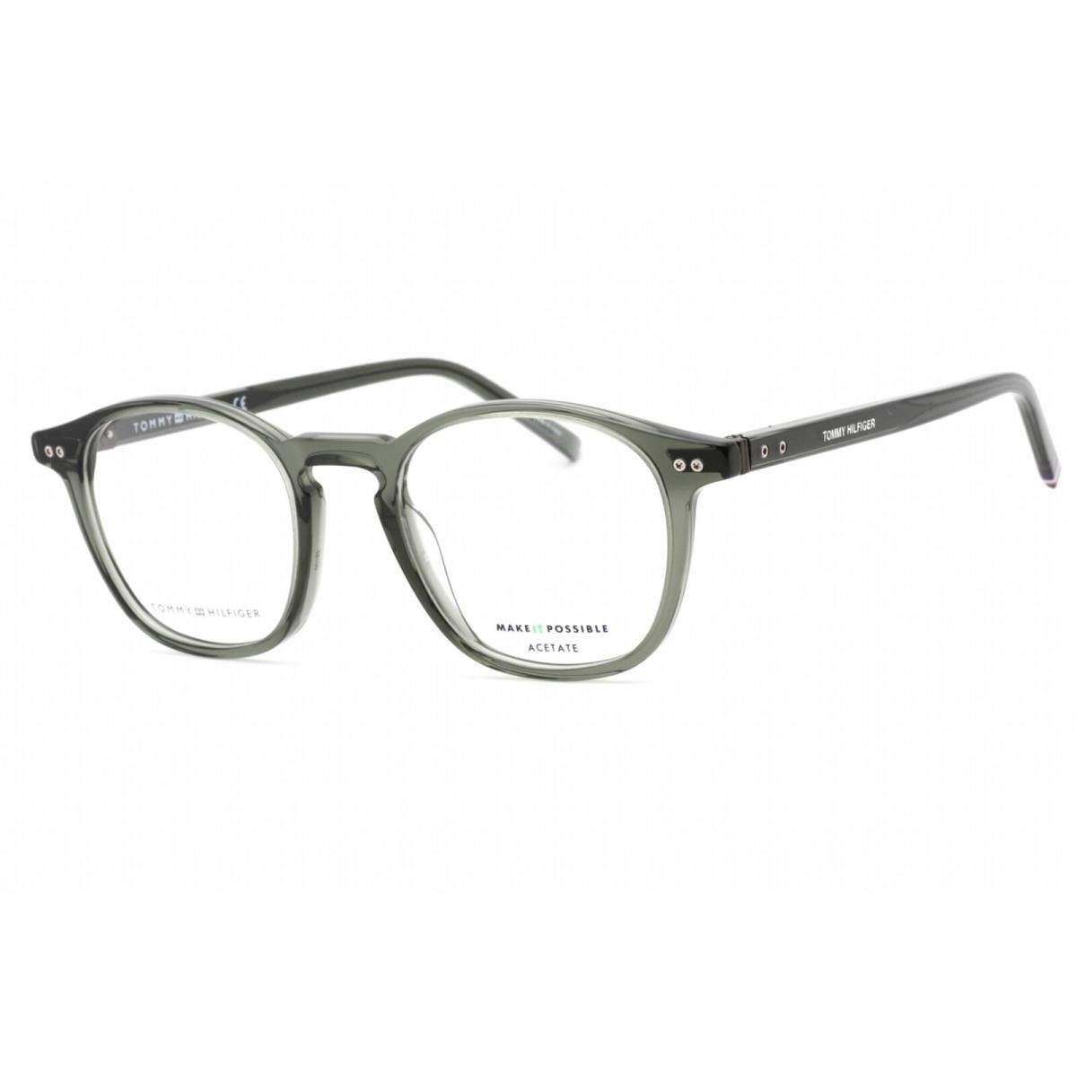 Tommy Hilfiger Men`s Eyeglasses Green Plastic Full Rim Round TH 1941 01ED 00