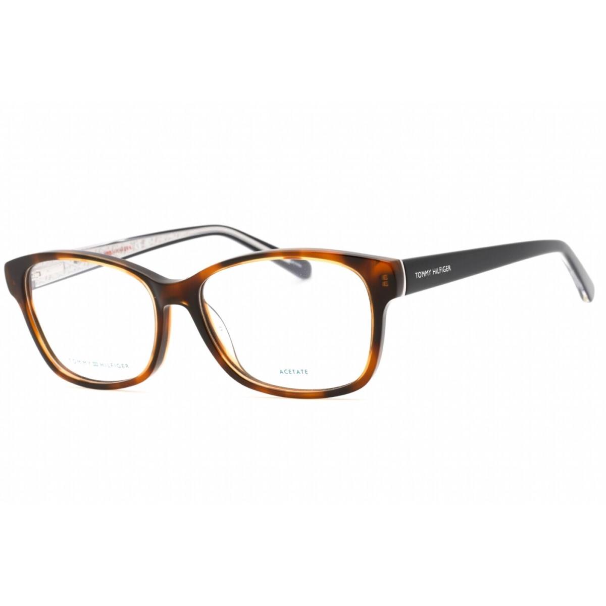 Tommy Hilfiger Women`s Eyeglasses Havana Cat Eye Plastic Frame TH 1779 0086 00