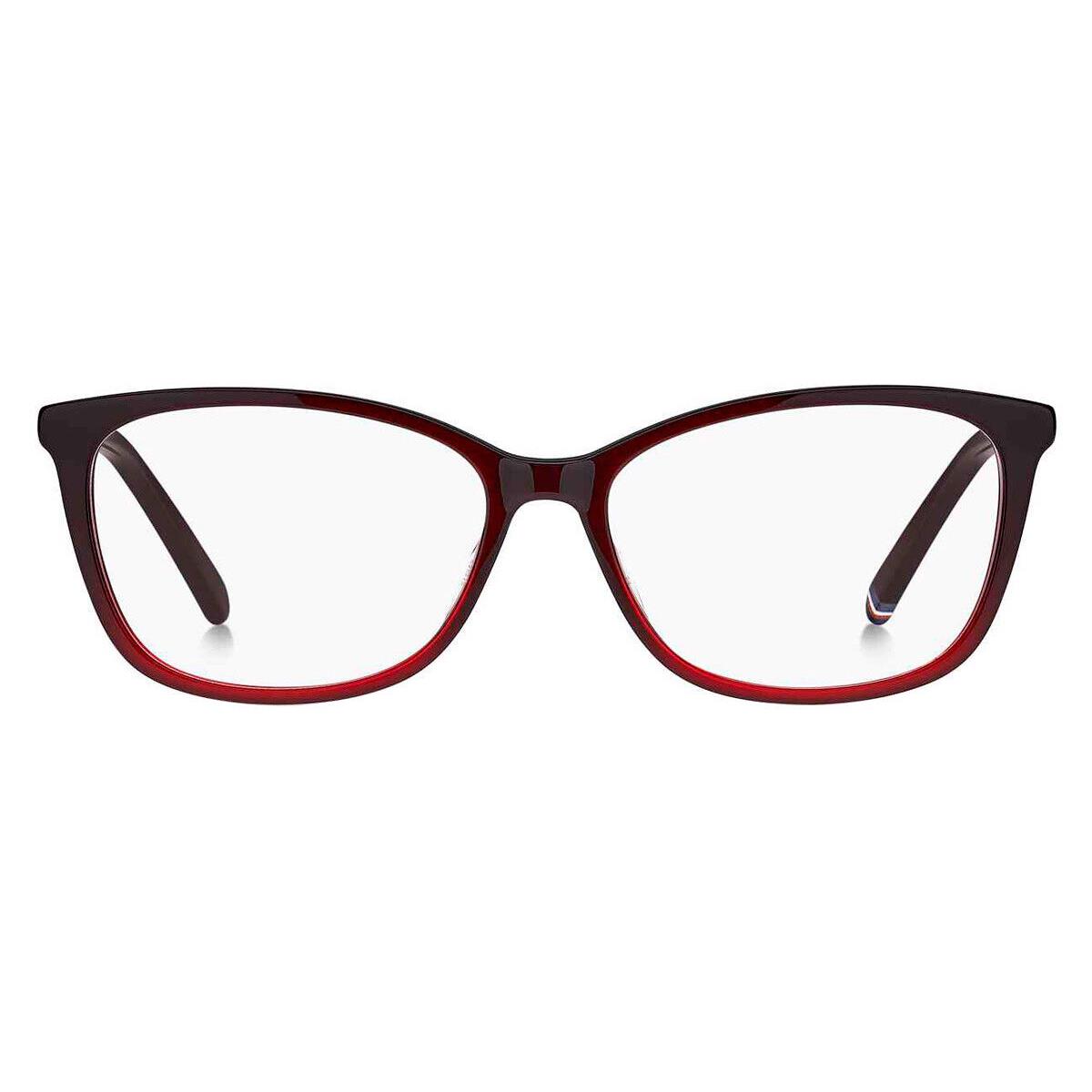 Tommy Hilfiger TH 1965 Eyeglasses Burgundy Red Rectangle 54mm