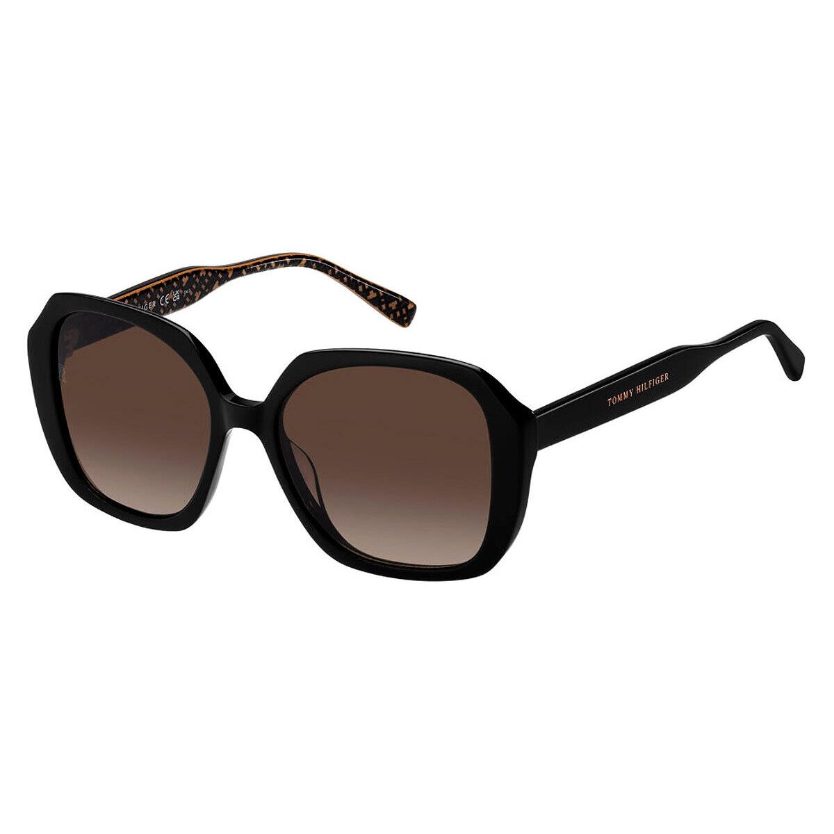 Tommy Hilfiger TH 2105/S Sunglasses Black Pattern Brown 54mm