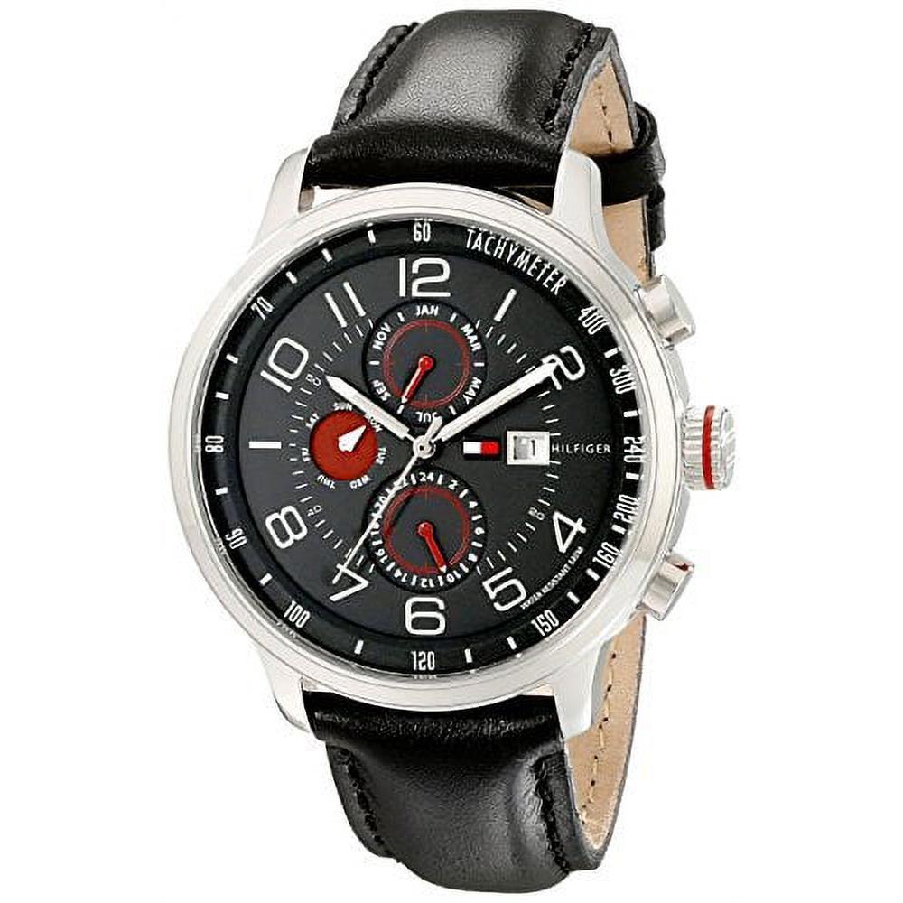 Tommy Hilfiger Men`s 1790859 Stainless Steel Watch with Leather Band