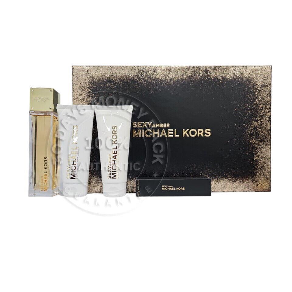 Michael Kors Sexy Amber Eau De Parfum Women`s 4 Pc Gift Set