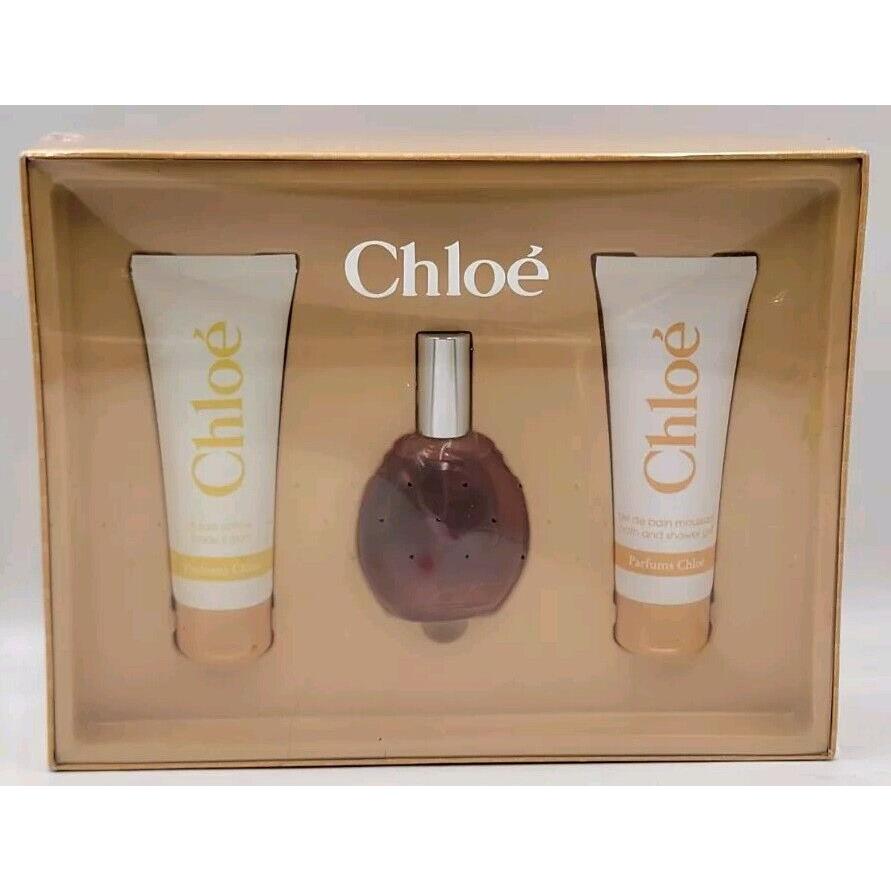 Chloe by Chloe Parfums Edt 1.7 FL OZ/50ml Gift Set Body Lotion Bath Shower Gel