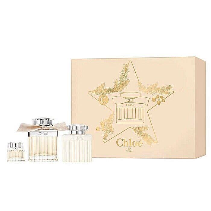 Chloe 3 pc Set Edp Spray Edp Travel Spray Body Lotion