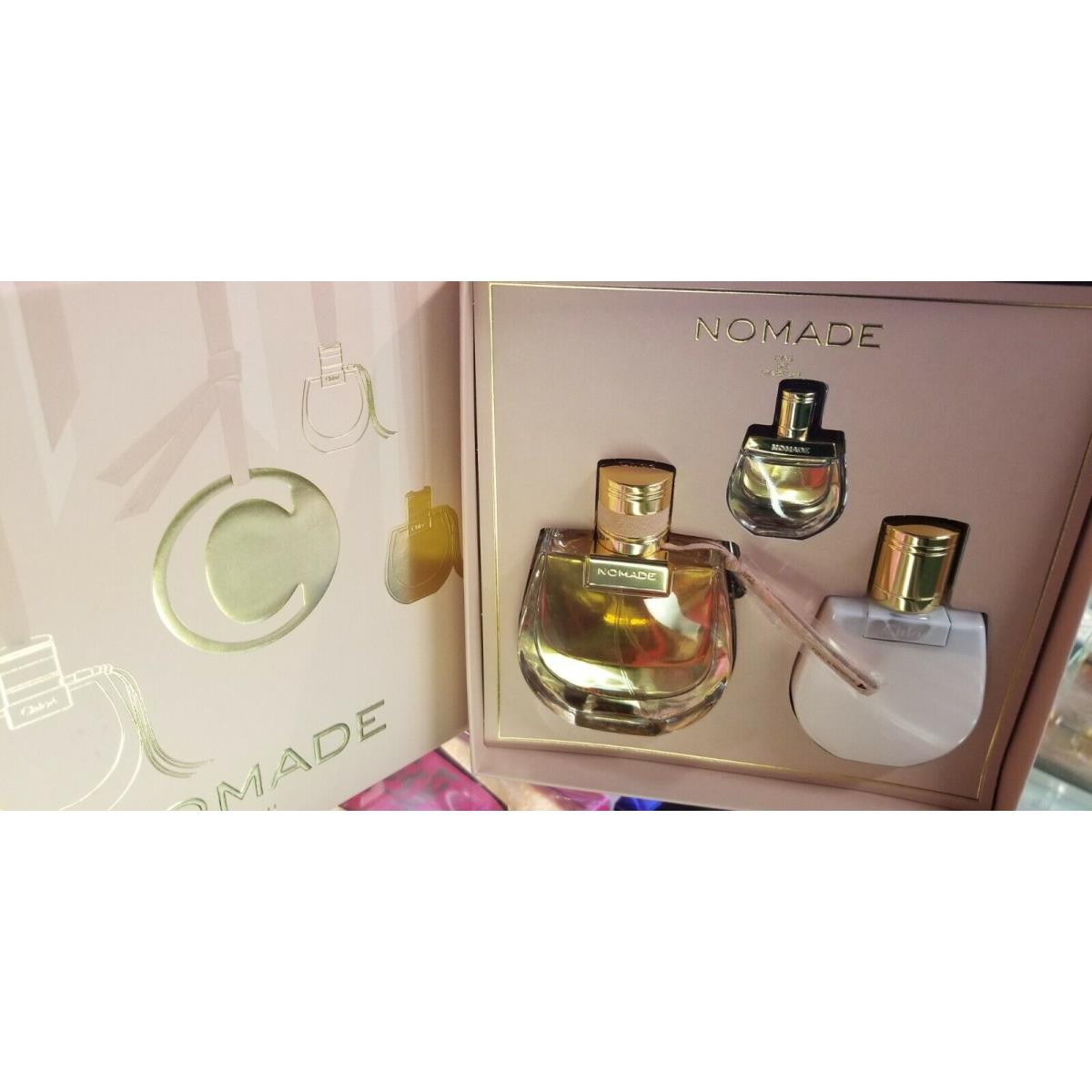 Chloe Nomade 3 Pc Eau de Parfum Gift Set 2.5 3.4 0.16 oz Edp Spray + Body Lotion