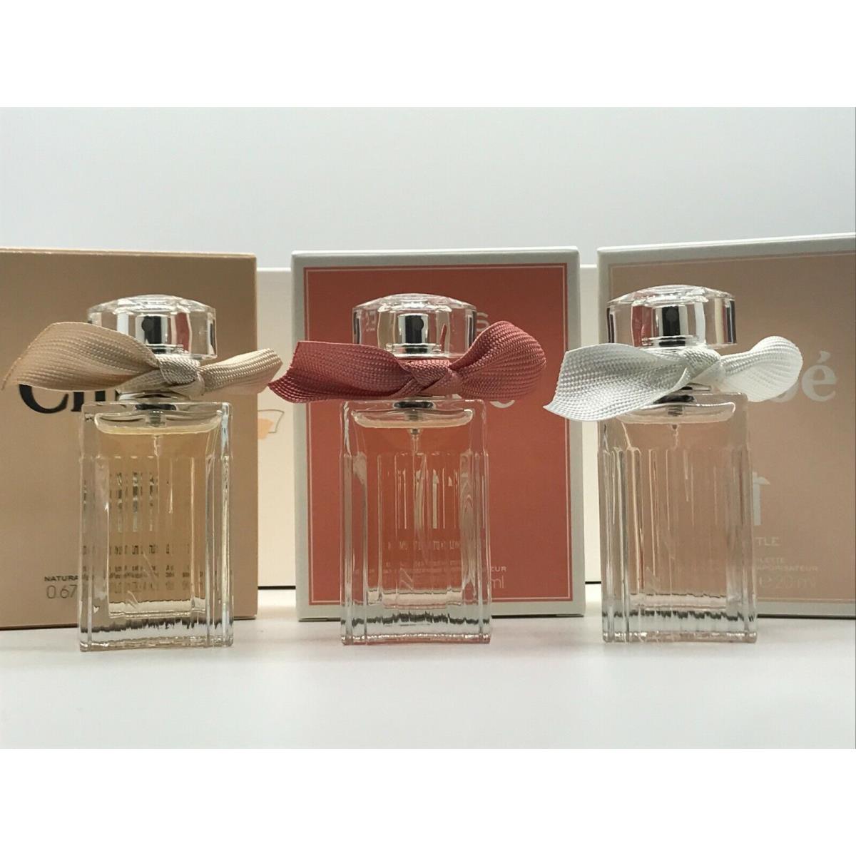 Chloe 3pc Collection Set Chloe Edp and Edt Roses De Chloe 0.68 oz Each Spray