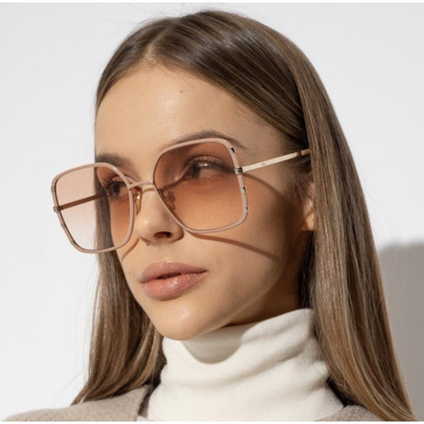 Chloe CH0143S-003 Pink-gold Sunglasses