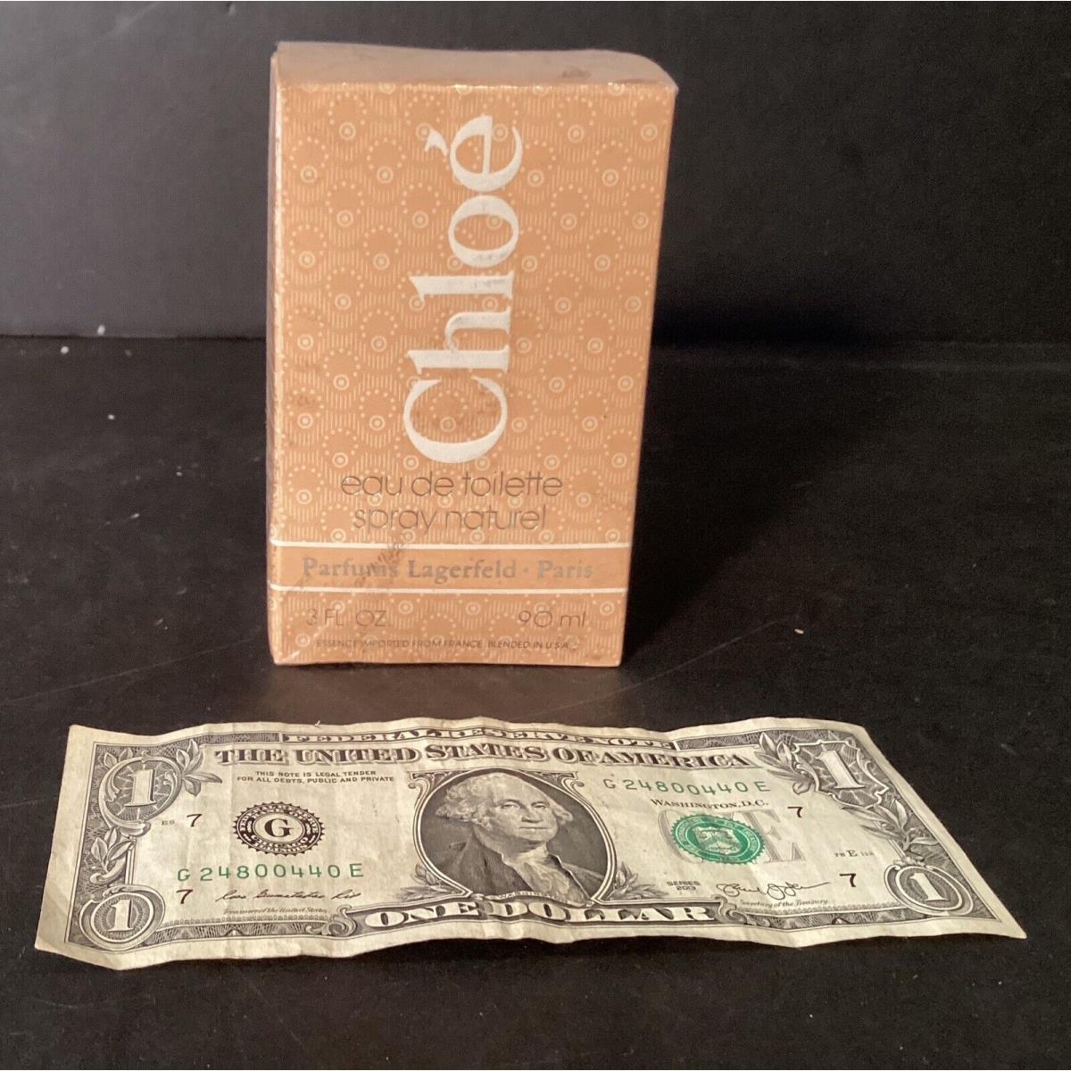 Langerfeld Chloe Parfums /old Stock 3 Oz. Paris Mib