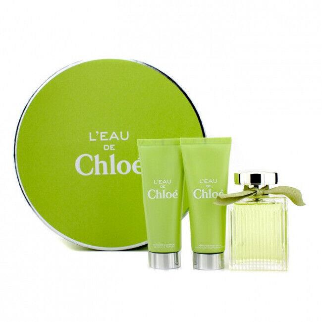 L`eau DE Chloe Rare 3pc Gift Set 3.4 oz 100 ml Edt Spray + 2.5 oz BL + 2.5 Gel