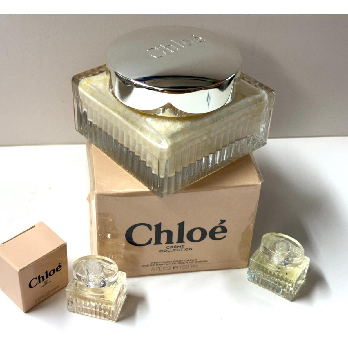 Chloe Perfumed Cr me Collection 5.0 oz / 150 ml + 2 Mini no Box