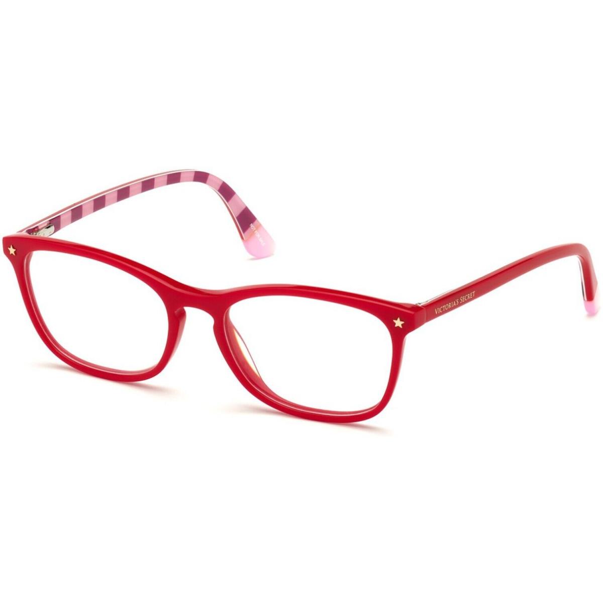 Victoria`s Secret VS5007 Dark Red with Solid Light Pink Temple 66A Eyeglasses