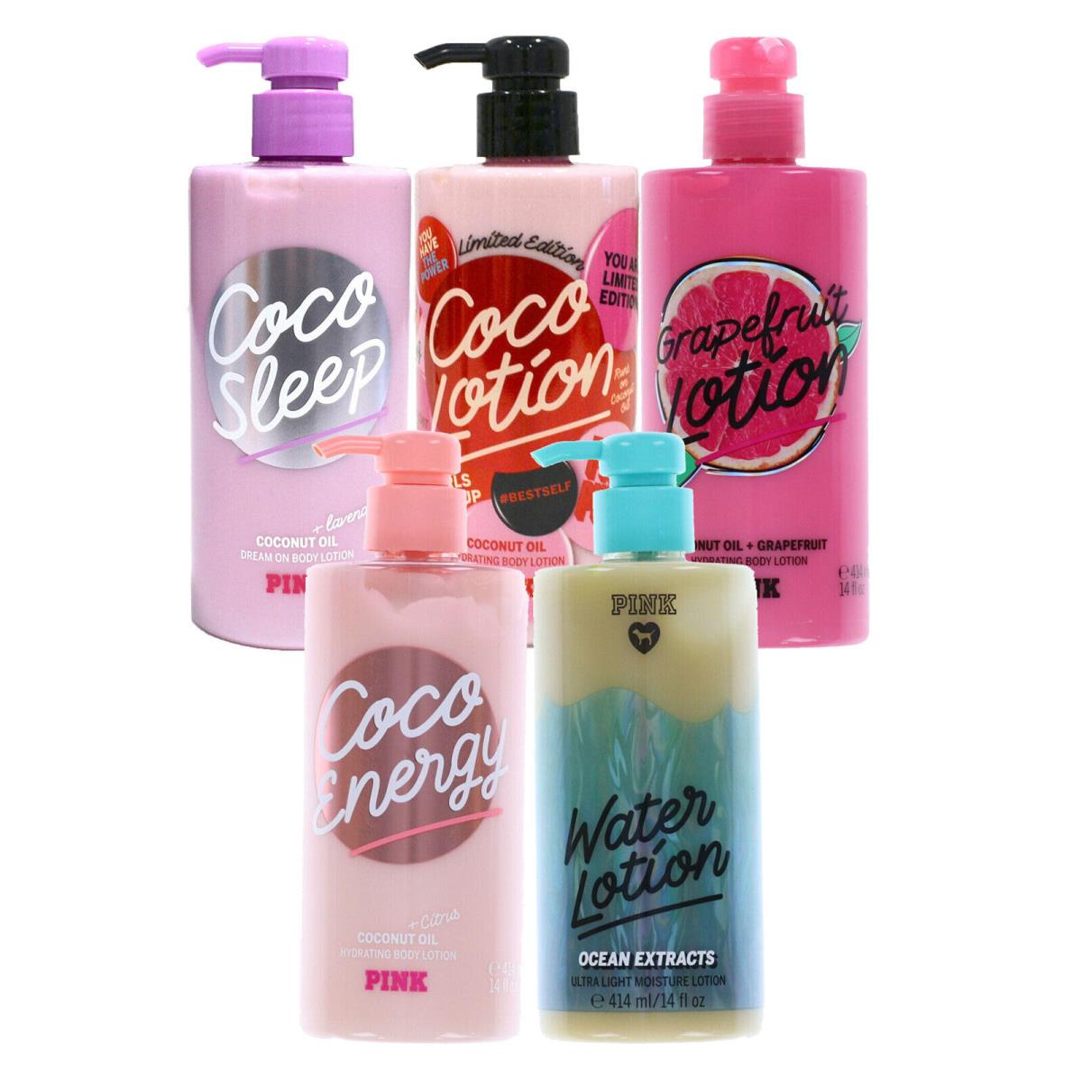 Victoria`s Secret Pink Body Lotion 14 Fl Oz Lot Of 5 Moisturizing Fragrance Let Me Pick