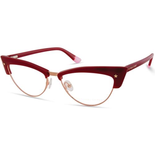 Victoria`s Secret VS5018 Dark Red Rose Rim w Gold Star on End 069 Eyeglasses