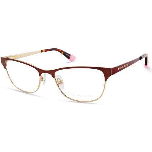 Victoria`s Secret VS5025 Brown Gold Rim w Gold Star on Temple 049 Eyeglasses