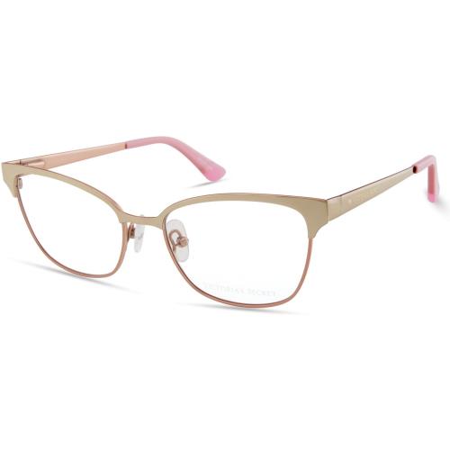 Victoria`s Secret VS5026 Gold Top Temples with Pale Pink Rim 030 Eyeglasses