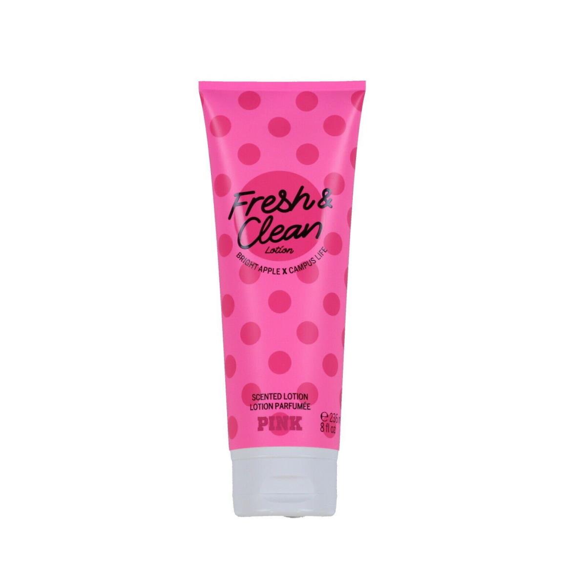 Victoria`s Secret Pink 8 Fl Oz Body Lotion Lot Of 4 Moisturizer Scent Vs Fresh & Clean