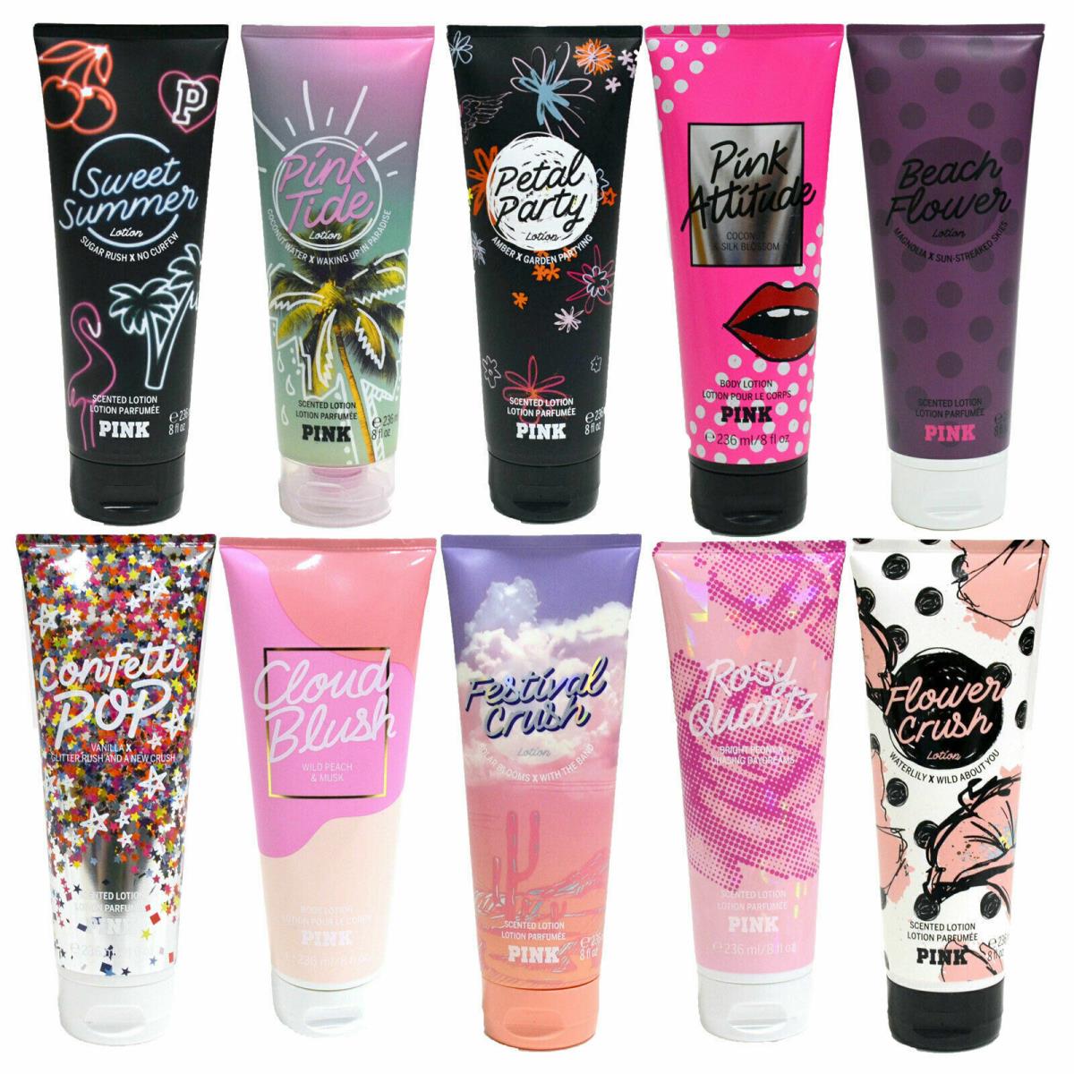 Victoria`s Secret Pink Lotion Lot Of 5 Moisturizing Body 8 Fl Oz Fragrance Cream