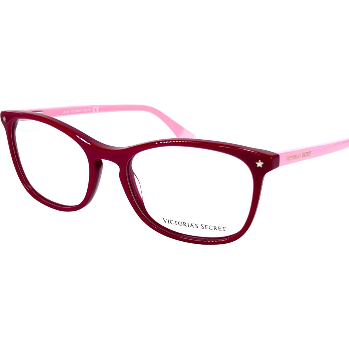 Victoria`s Secret VS5007 Women`s Plastic Eyeglass Frame 66A Shiny Red 53-17