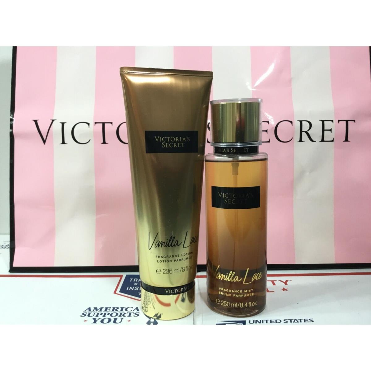 Victoria`s Secret Vanilla Lace Body Mist Body Lotion Set